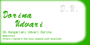 dorina udvari business card